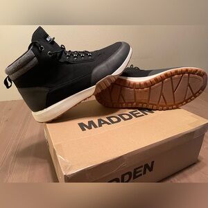 Steve Madden Haqqen Sneaker Black Suede Men's Boot - Size 12